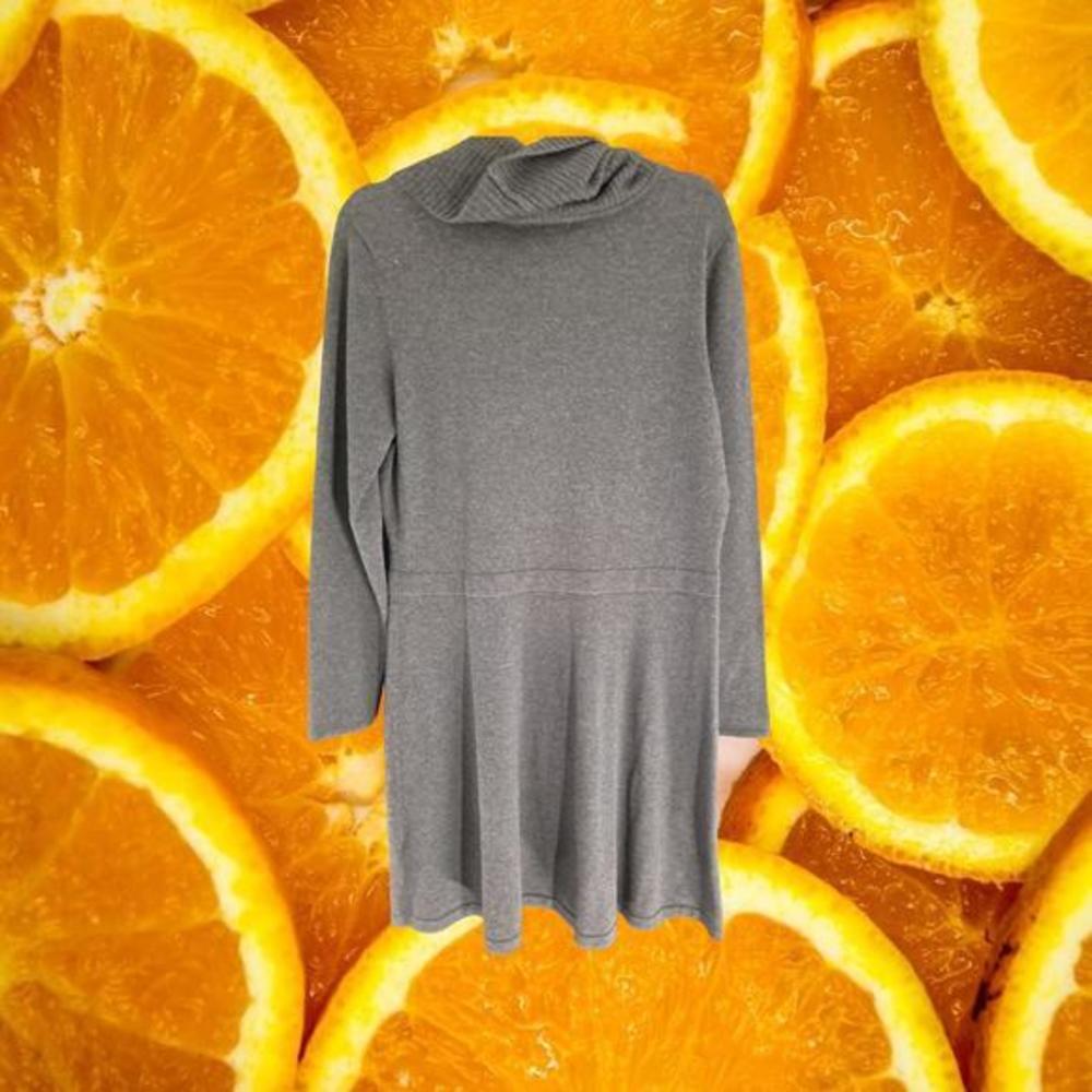 New Chaps Scoop Neck Gray Sweater Dress Size XL - Picture 7 of 7